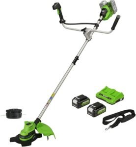 desbrozadora a bateria Greenworks GD24X2BCBK4x