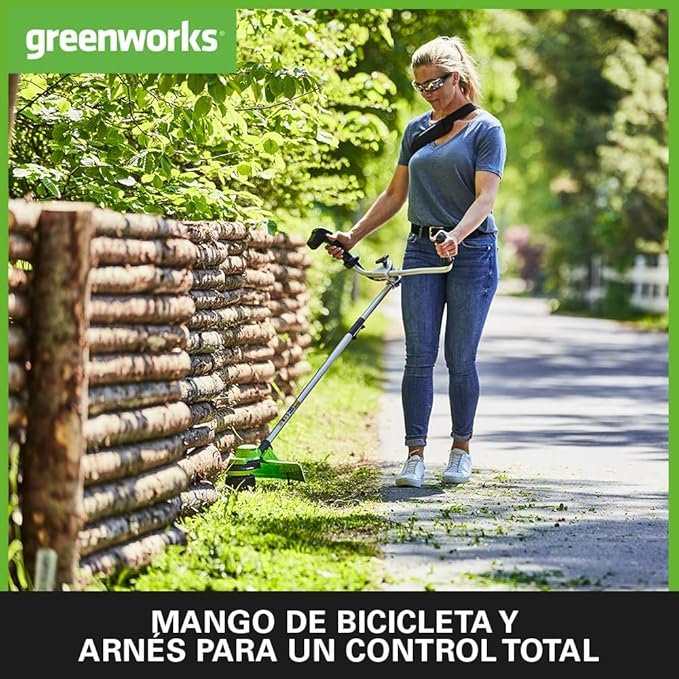 desbrozadora de bateria Greenworks GD24X2BCBK4x