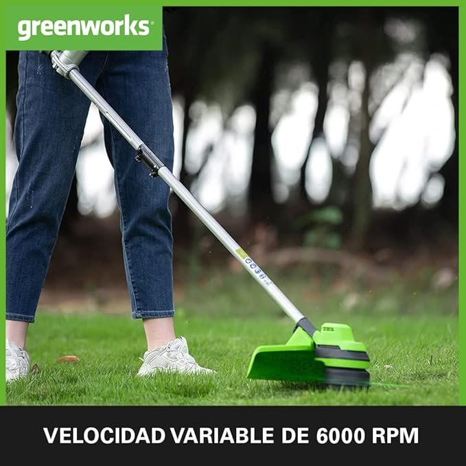 desbrozadora a bateria Greenworks GD24X2BCBK4x